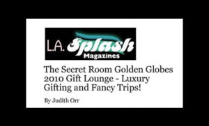 L.A. Splash Magazine Features ShaBoom Products at the Golden Globes Gifting Suite